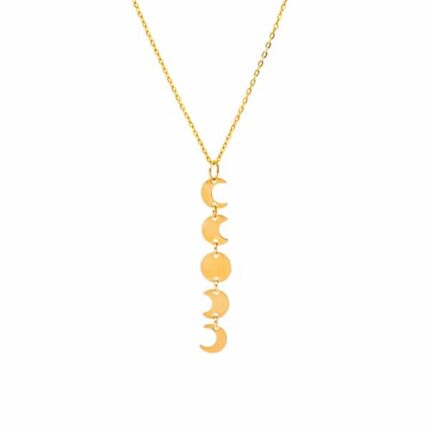 Colar com fases da lua em prata de lei - phases of the moon necklace
