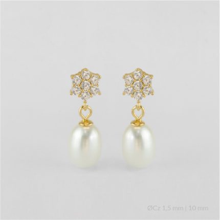 Brincos com Pérolas e Zircónias